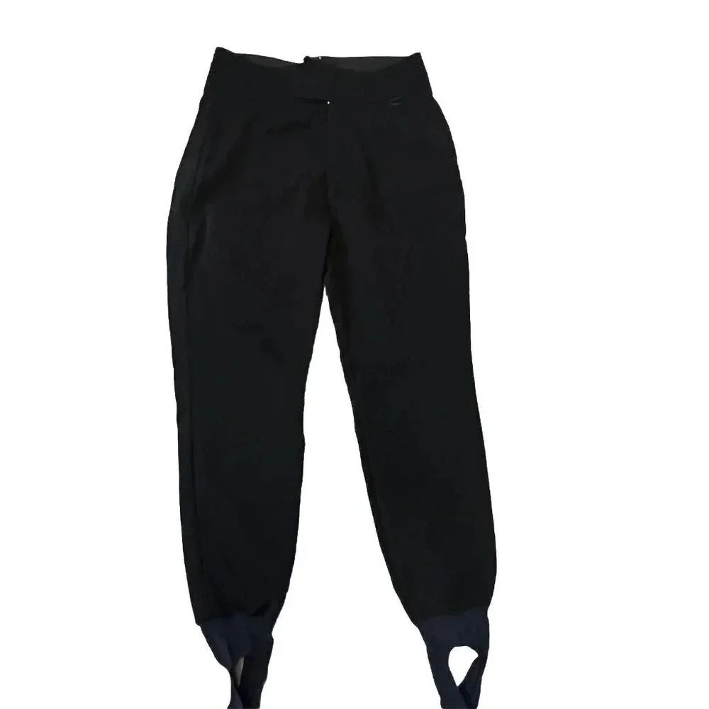Schoeller Skifans Women’s Ski Pants Women's Size 10 Black Stirrups Snowboarding